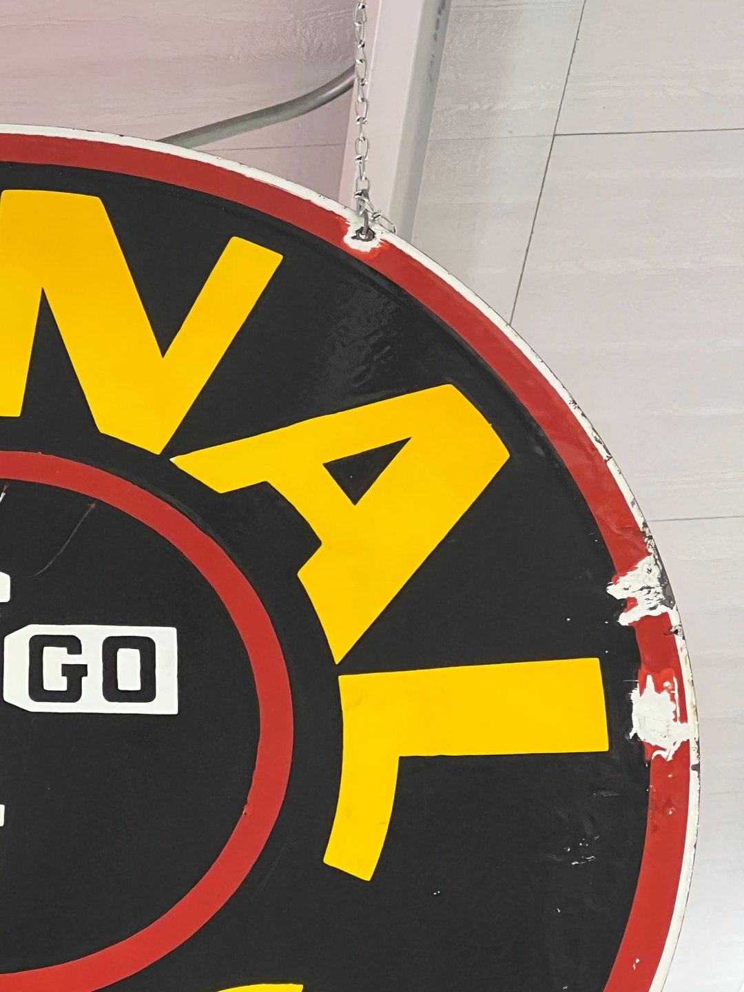 Signal Gas Vintage Double-Sided Hanging Sign