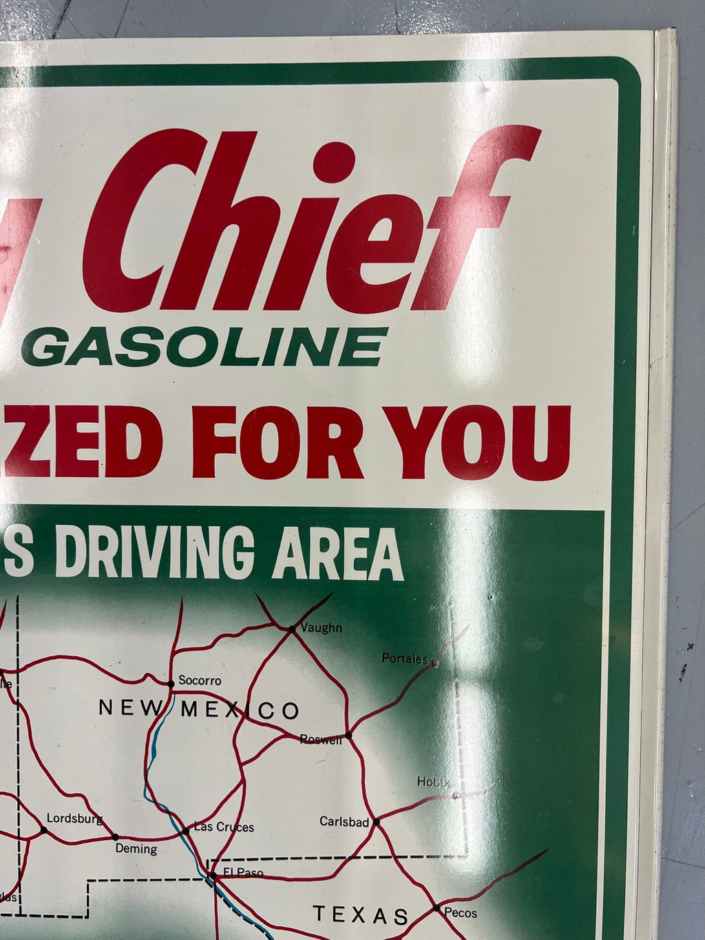 Texaco SkyChief Gasoline "Localized for You" Sign