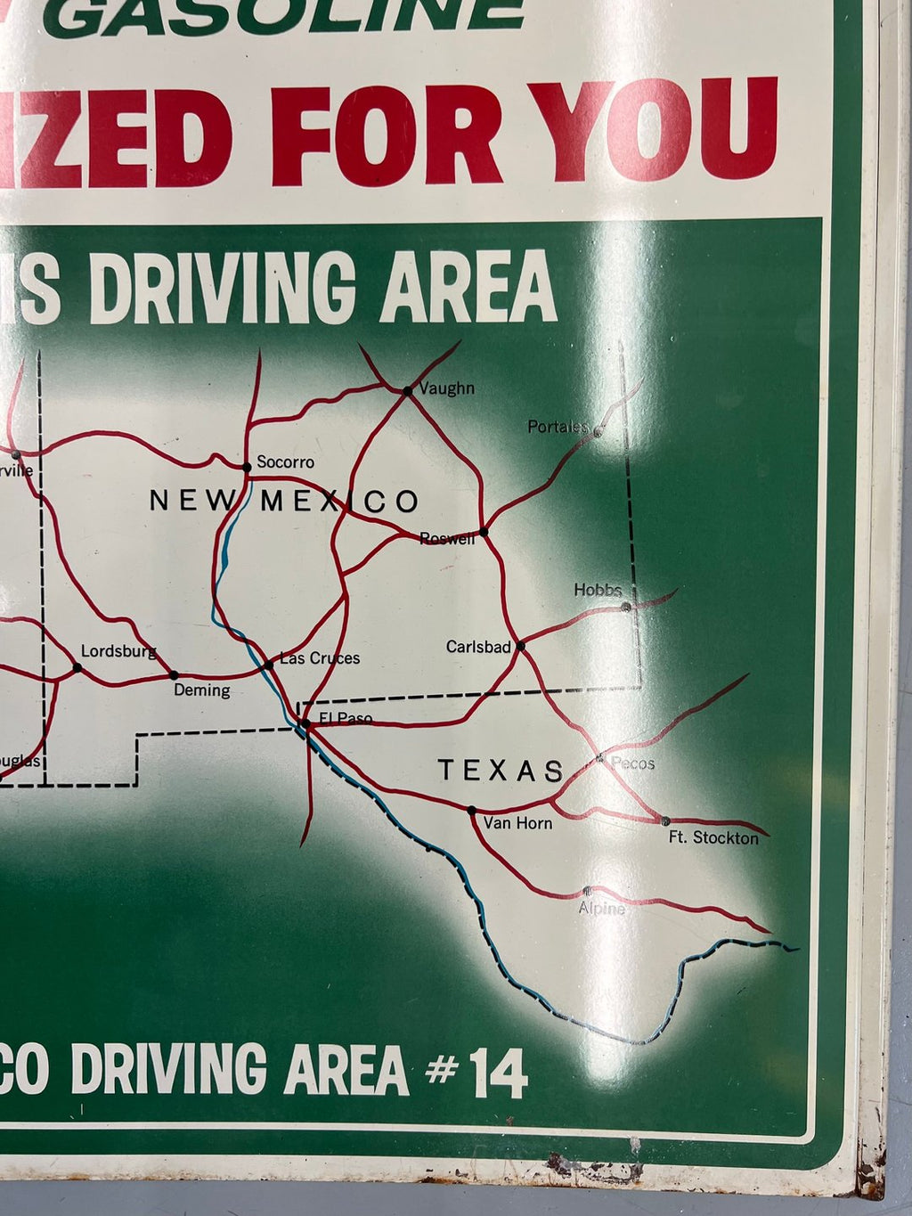 Texaco SkyChief Gasoline "Localized for You" Sign