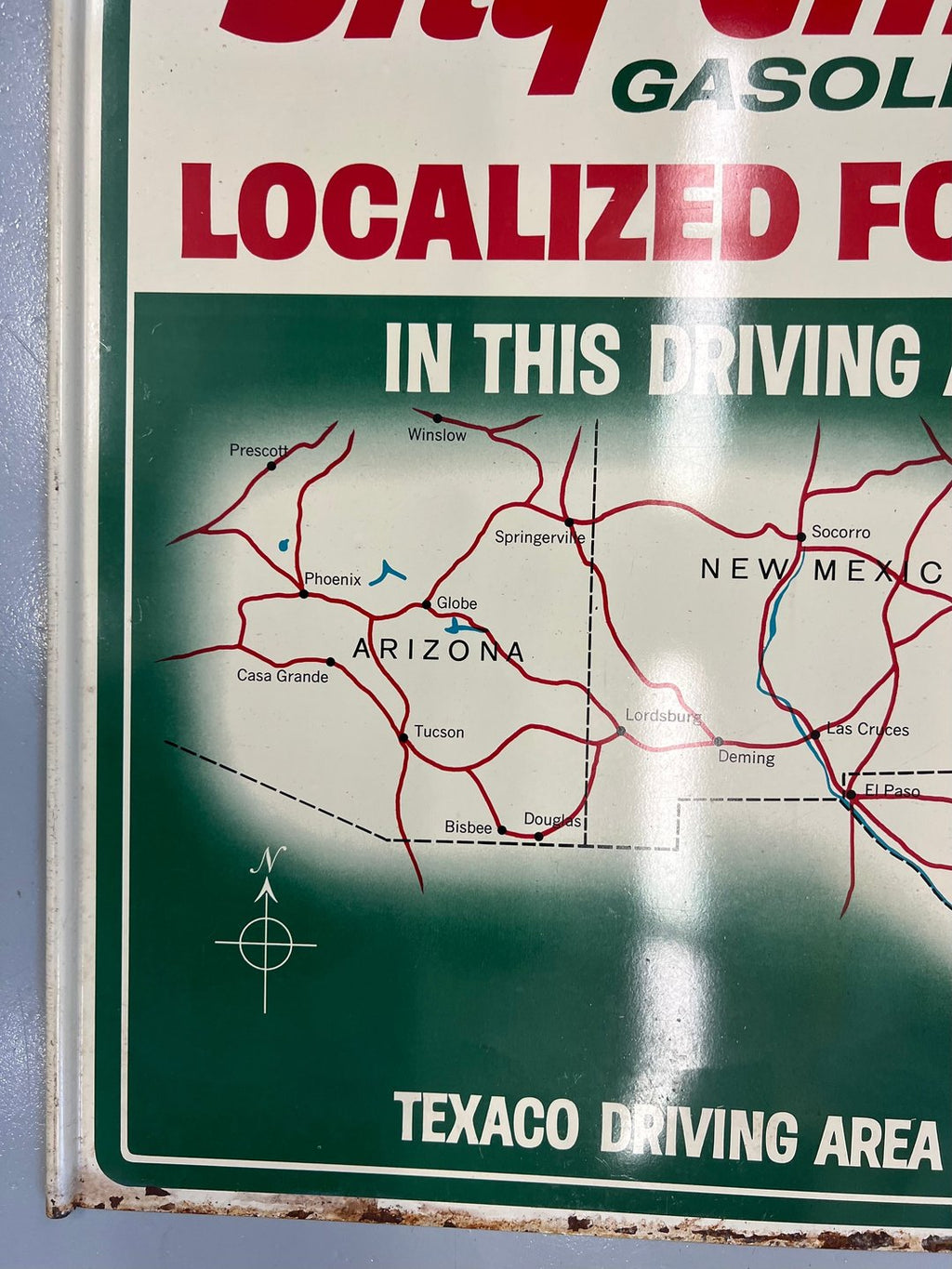 Texaco SkyChief Gasoline "Localized for You" Sign