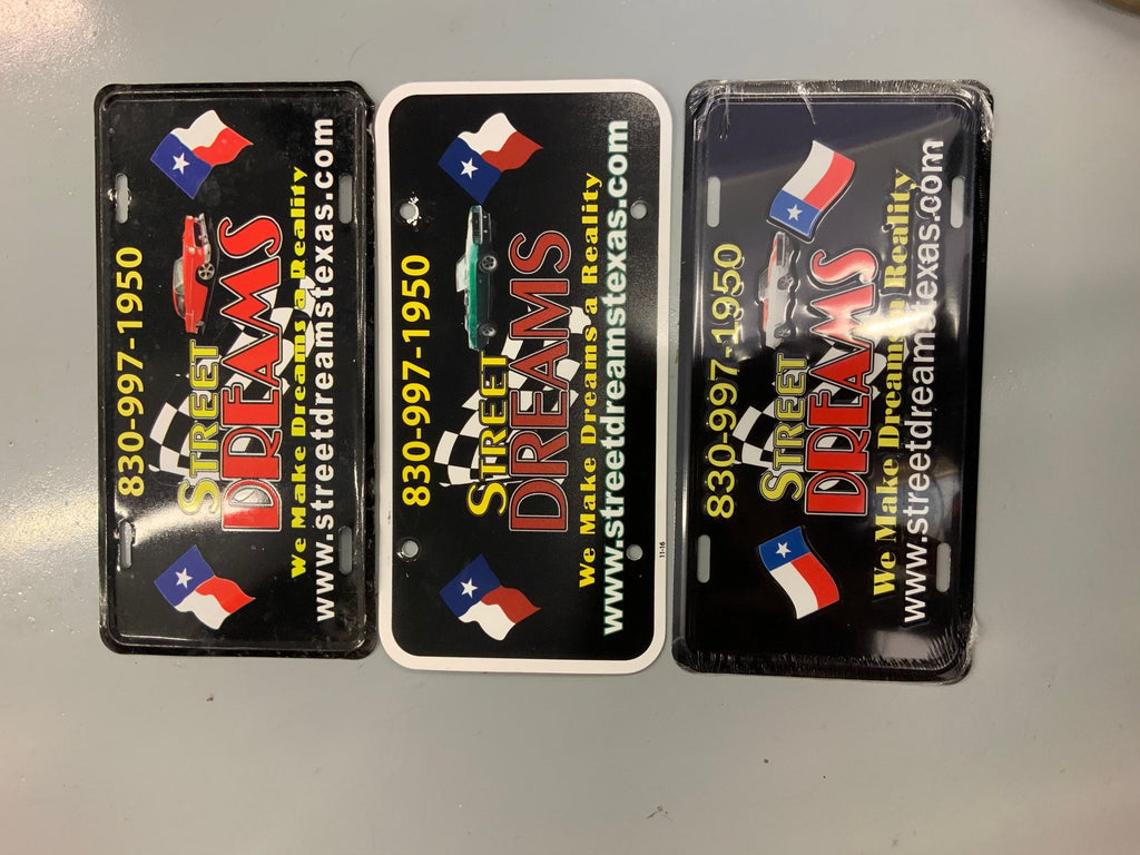 Street Dreams Texas Embossed Tin License Plate