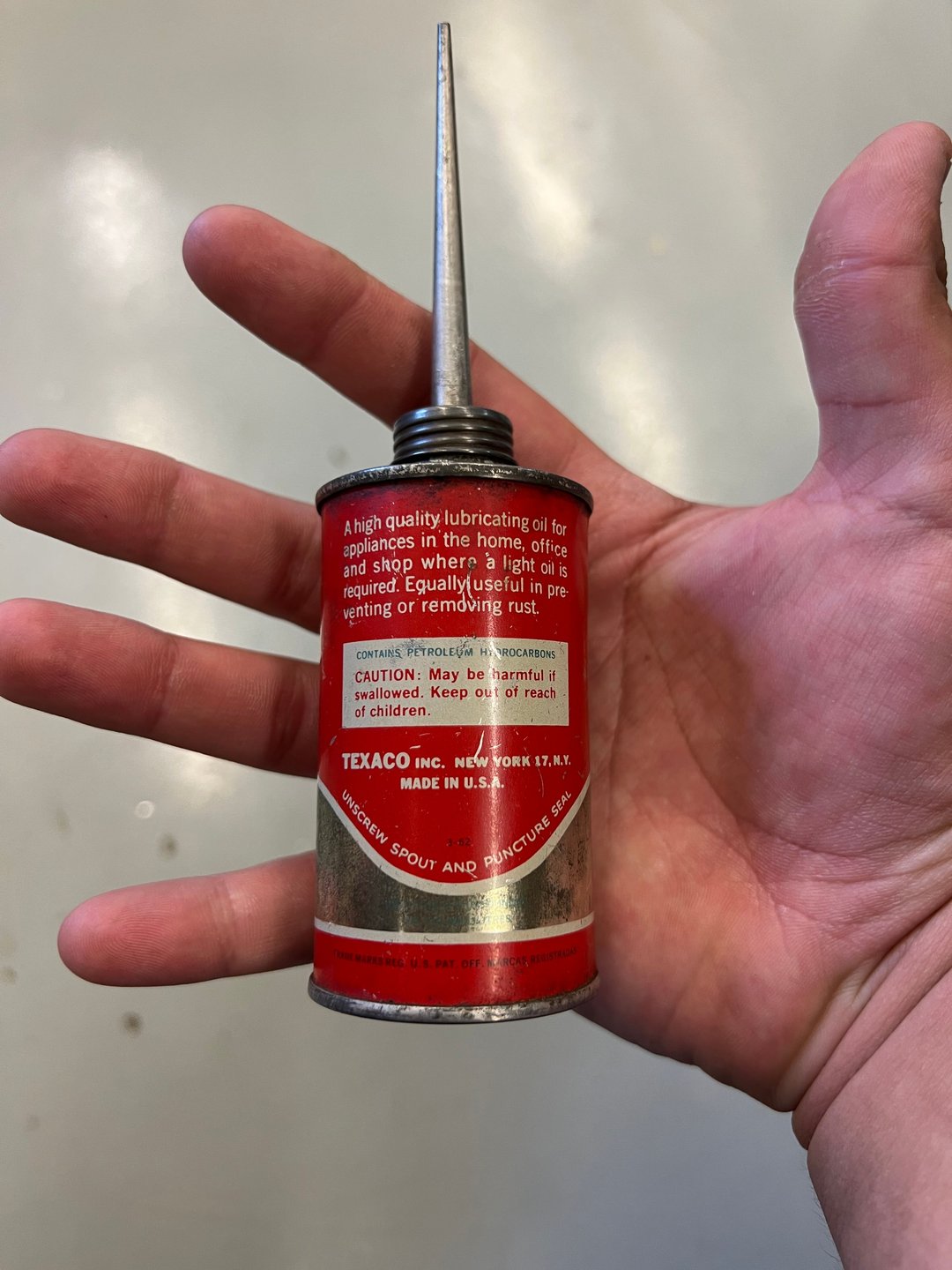Vintage Texaco Home Lubricant Can