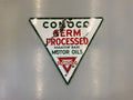 Conoco Germ Processed Paraffin Base Motor Oil Double-Sided Porcelain Sign