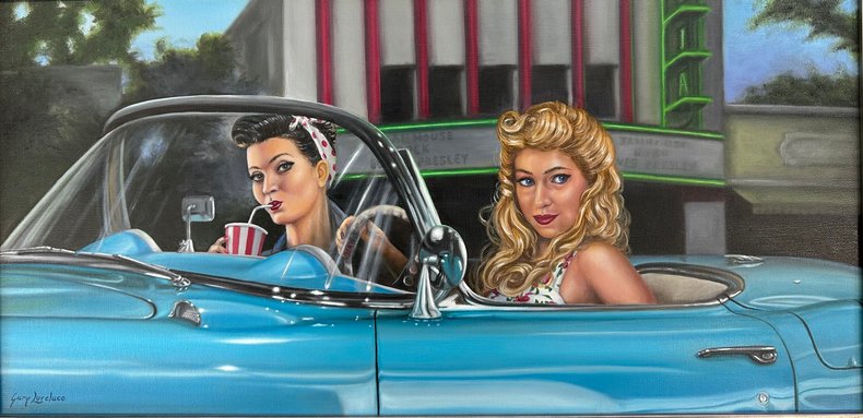 "Evening Cruise" – Original Oil on Canvas by Gary Lovelace, 10" × 20"