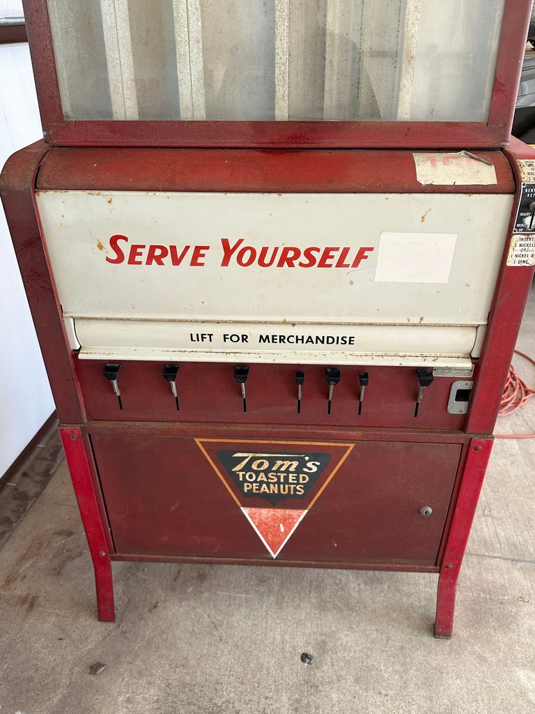 Vintage 1950s Tom's Candy & Sandwich Vending Machine