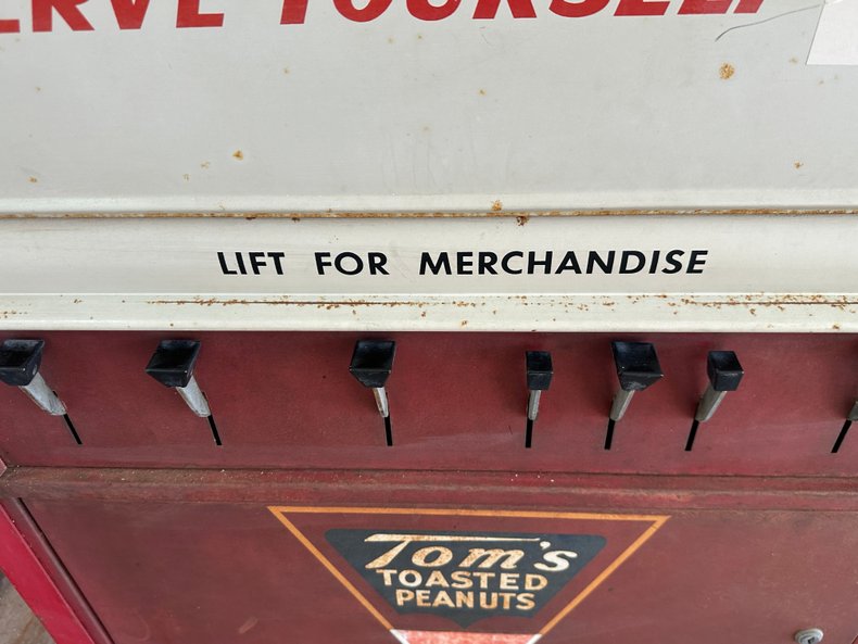 Vintage 1950s Tom's Candy & Sandwich Vending Machine