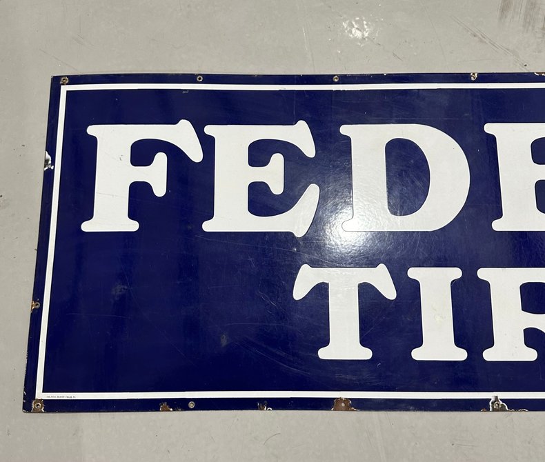 Vintage Federal Tires Porcelain Sign