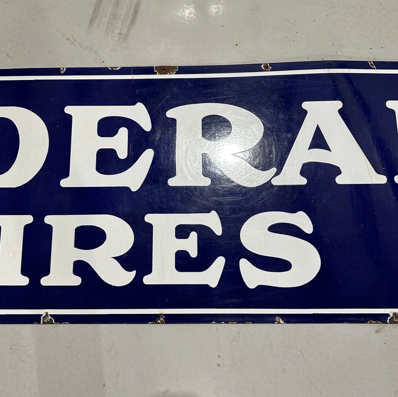 Vintage Federal Tires Porcelain Sign