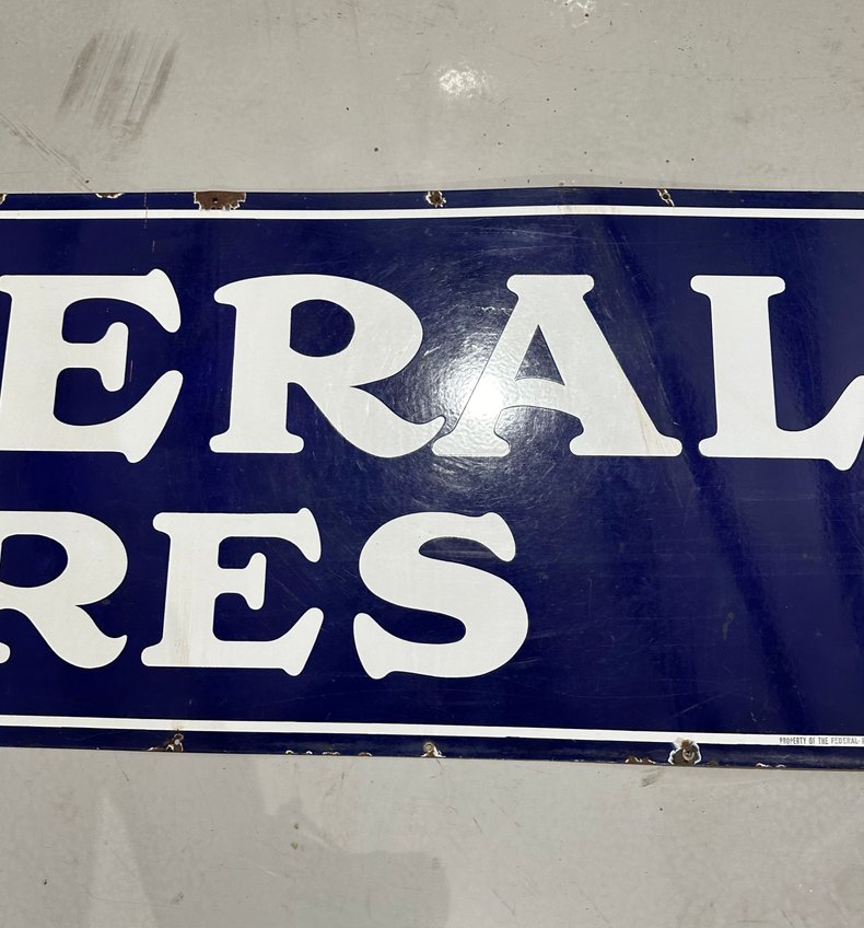 Vintage Federal Tires Porcelain Sign