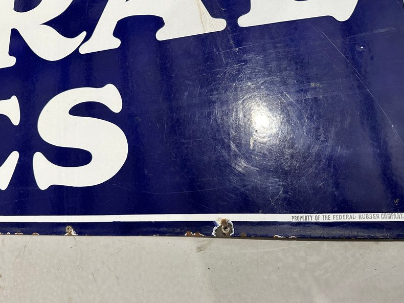 Vintage Federal Tires Porcelain Sign