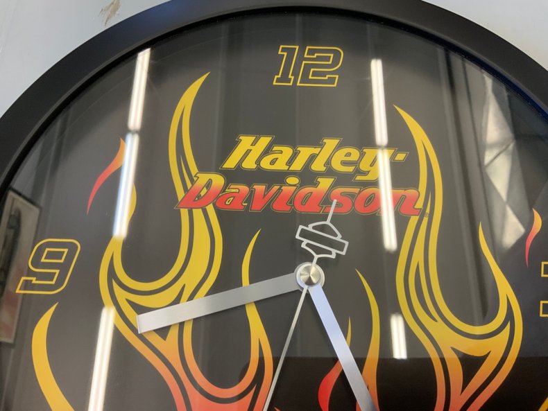 Harley-Davidson Bulova Flame Clock – 11"