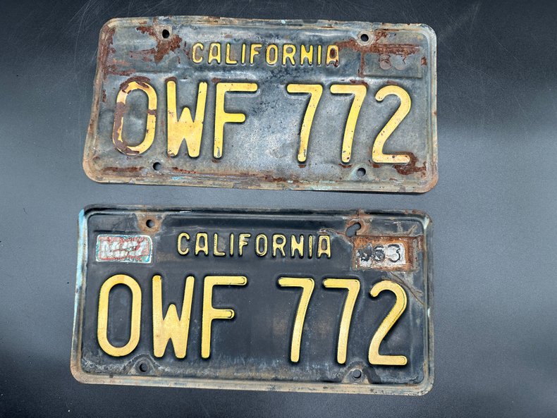 Pair of Vintage 1963 California License Plates