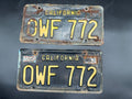 Pair of Vintage 1963 California License Plates