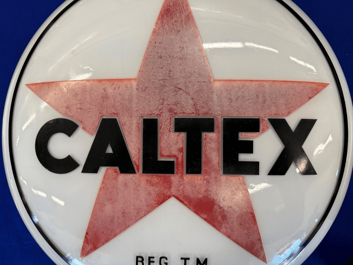 Vintage Caltex Gas Pump Globe