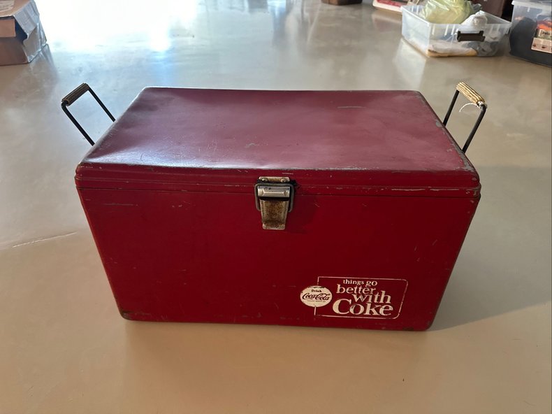 Vintage 1960s Coca-Cola Metal Ice Chest Cooler – “Things Go Better With Coke”