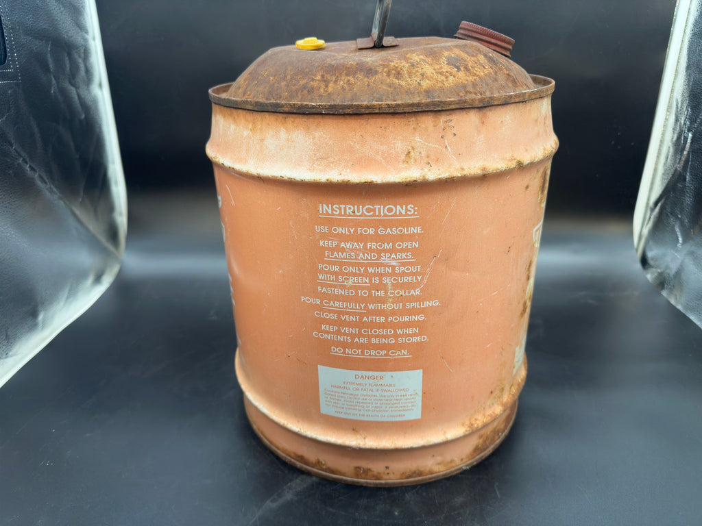 Vintage Eagle Filler 5 Gasoline No. 1005 Steel Gas Can