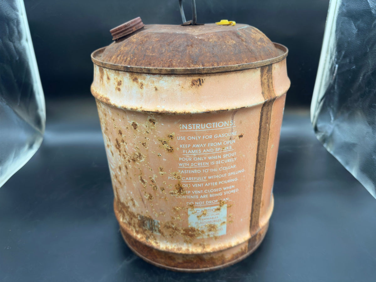 Vintage Eagle Filler 5 Gasoline No. 1005 Steel Gas Can