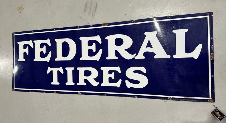 Vintage Federal Tires Porcelain Sign