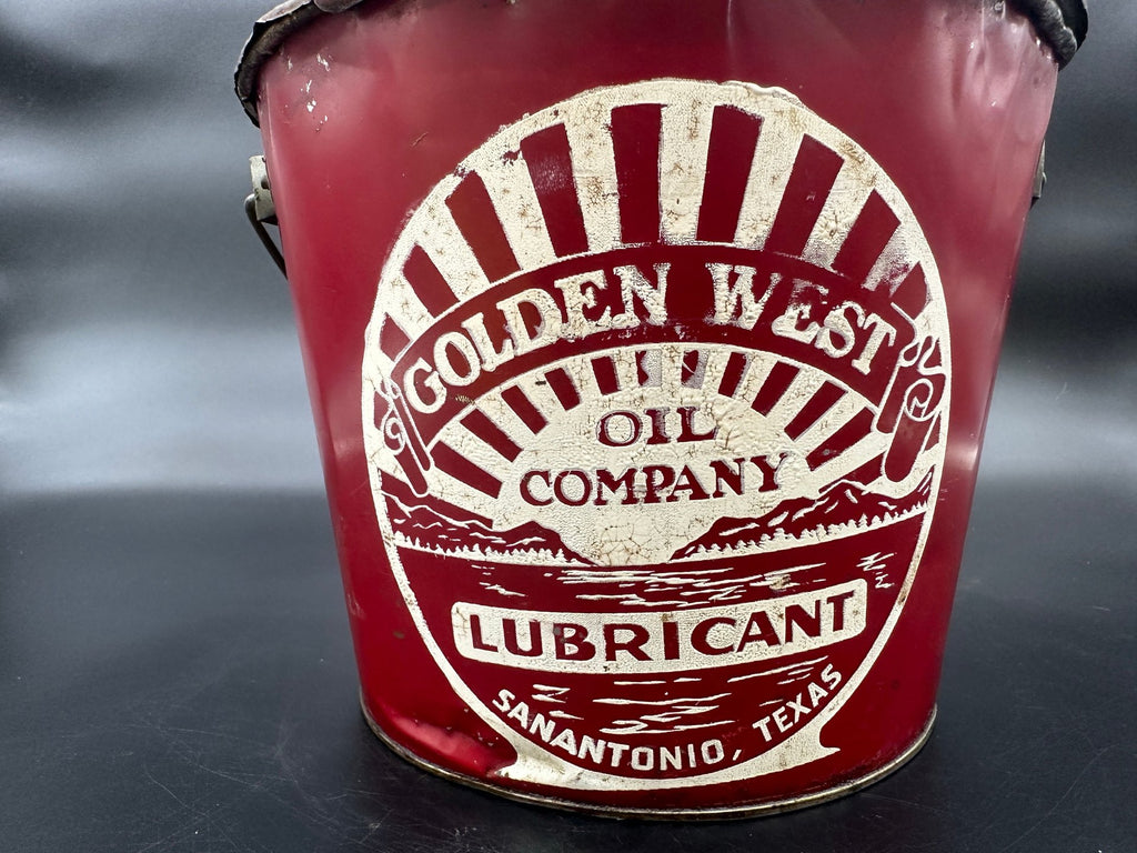 Vintage Golden West Oil Bucket