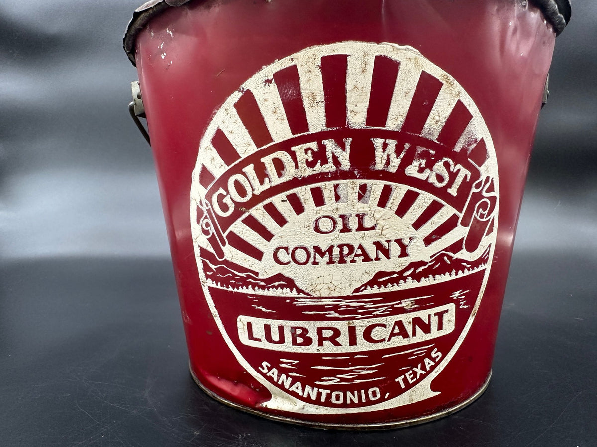 Vintage Golden West Oil Bucket
