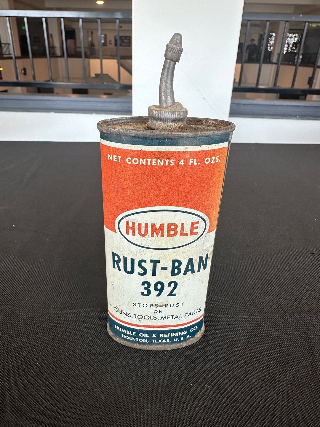 Vintage Humble Rust-Ban 392 4-oz Household Oil Tin Can Oiler w/ Spout & Cap