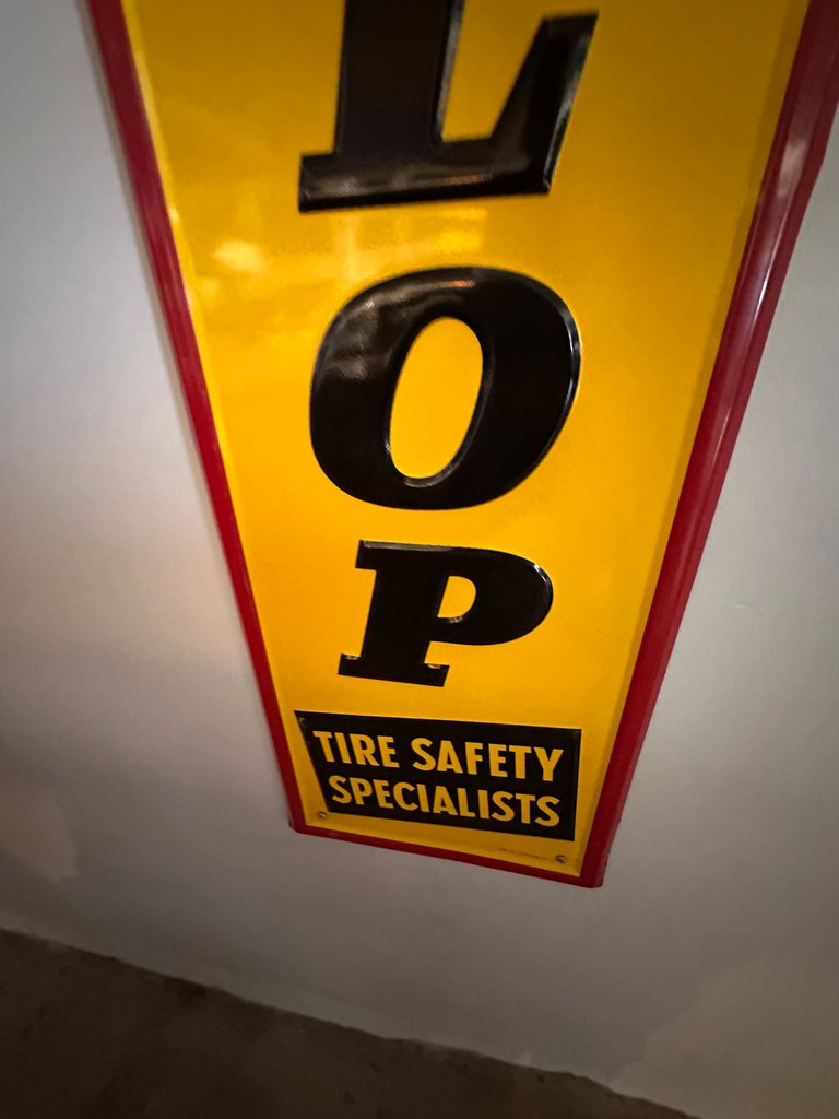 Vintage Large Dunlop Tire Porcelain Sign