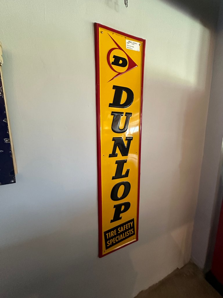 Vintage Large Dunlop Tire Porcelain Sign
