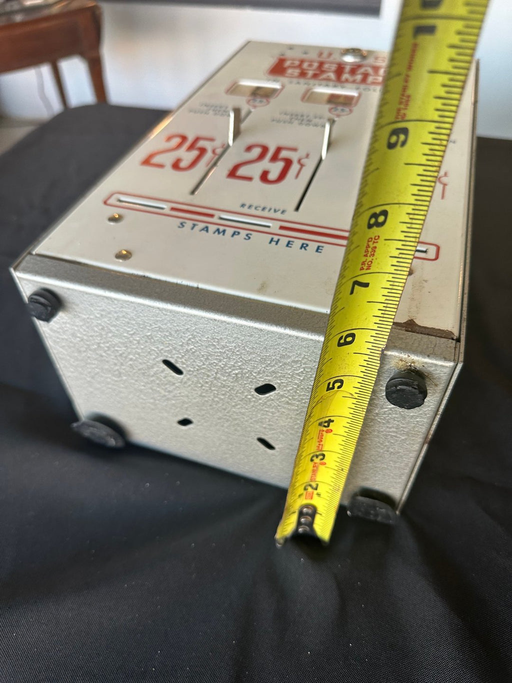 Vintage 3-Lever 25¢ Wall Mount Postage Machine with Keys