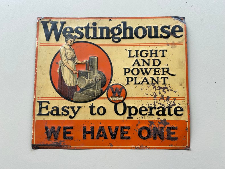 Vintage Westinghouse Home Power Plant Sign