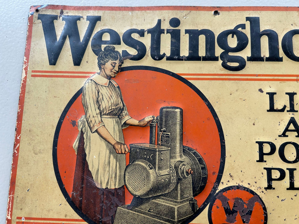 Vintage Westinghouse Home Power Plant Sign